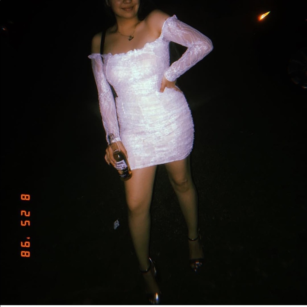 White floral dress